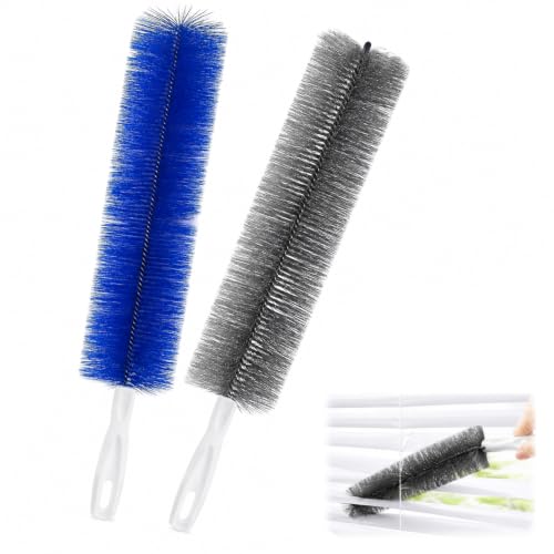2Pcs Bendable Microfiber Head,Fan Cleaning Brush Bendable Cobweb Duster,Reusable and Washable,Suitable for Cleaning Vents,Ceilings,Blinds,Furniture and Hard-to-Reach Areas