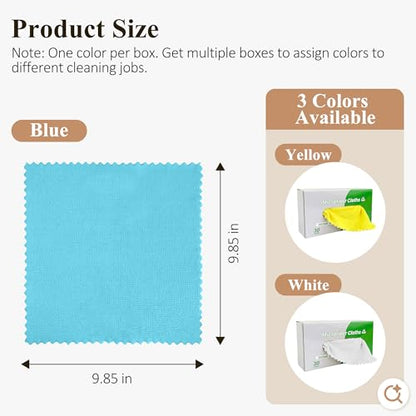 30 Pack Microfiber Cleaning Cloths, Dish Towels for Kitchen, Car, Bathroom - color: Blue