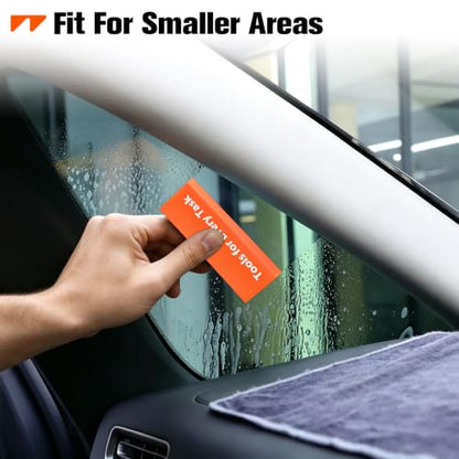 WRAPXPERT Rubber Squeegee 2 Pack, Window Tint Squeegee 5.1x 2 inch, Professional Tint Tool with 85A PU Blade for Front Windows Rear Glass, Auto Car Glass Film Installation - size: 2 Pack, No Handle