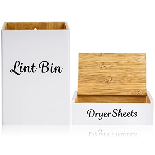 FJO 2 Pack Magnetic Lint Bin 10’’ x 7’’ and Dryer Sheet Holder 8’’ x 5’’
