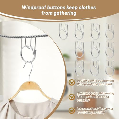 Retractable Clothesline Indoor, Non-Sagging Outdoor Clothes Line Retracting, 16.7 Ft Heavy Duty Clothes Drying Laundry Line, Wall Mounted Stainless Steel Clothesline for Balconies (Double line-Grey) - color: Double Line-grey