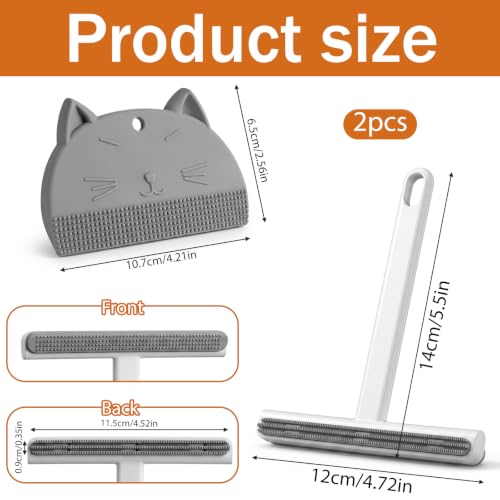 2Pack Set Pet Hair Removal Tool, Reusable Carpet Scraper Hair Remover