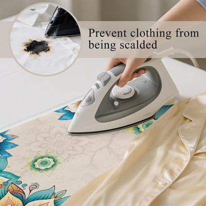 Bohemian Folding Ironing Mat Heat and Steam Resistant Dragonfly Ironing Pad 32 x 16 Inch Foldable Iron Mat for Table Top Washer,Dryer,Large Iron Board Mats Irons Pad - color: Bohemian Dragonfly