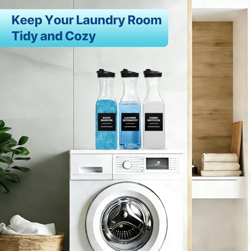 3 Pack Laundry Detergent Dispenser for Soap Softener, 54oz Plastic H12.2‘’ - size: 3 Pack