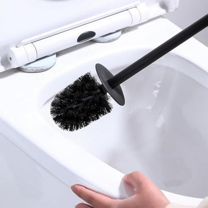 4PCS Toilet Brush Replacement Head Cleaning Tool,Toilet Bowl Brush Head Replacement with Sturdy Stiff Bristles for Bathroom (Black) - color: Black