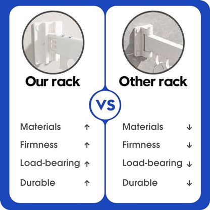 Clothes Drying Rack Foldable Wall Mounted Drying Rack 3 Fold White-Laundry Drying Rack Durable Clothing Racks for Hanging Clothes - color: Tri-fold White