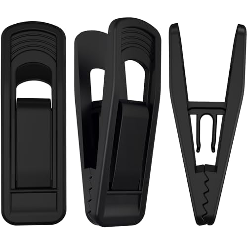 TOFIIGREM Hanger Clips Perfect for Velvet Hangers (Black, 40 PCS), Non-Slip Plastic Clips Pant Skirt Hanger Clips for Black Flocking Hangers - color: Black, size: 40pc