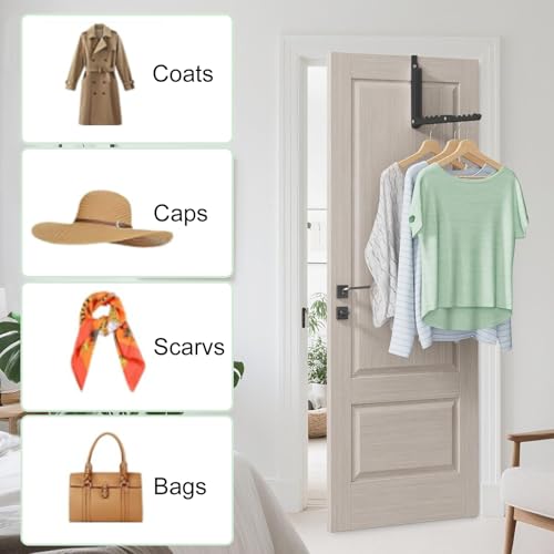 Black Over The Door Folding Clothes Drying Rack for Laundry Room