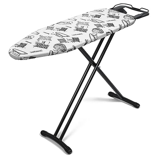 Duwee 12"x36" Ironing Board with Heat Resistant Cover Thicken Felt Pad - color: White