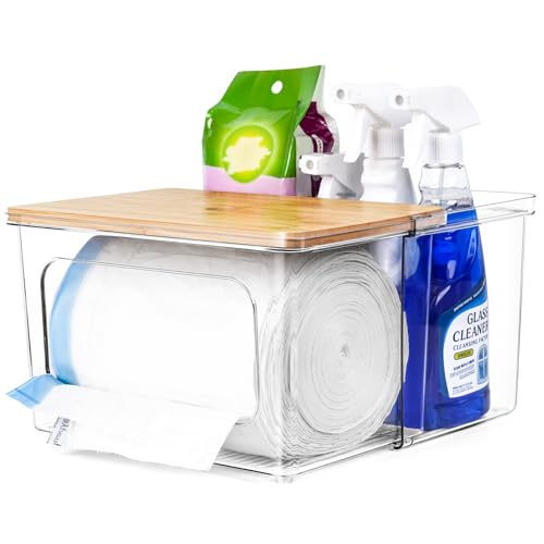 iCASA 2 in 1 Trash Bag Holder Garbage Bags Dispenser Under Sink Organizer - size: 2 in 1