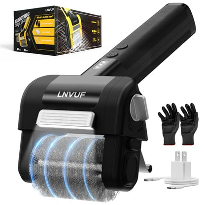 Electric Grill Brush, Grill Cleaner with LED Light, with 800 RPM Motor, Heavy Duty Grill Cleaning Tool, Personalized Grill Gift s for Dad
