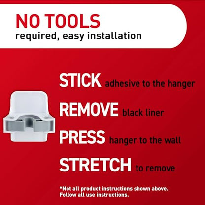 Command Large White Broom Grippers, 2 Broom Grippers, 4 Strips - size: 2 Grippers