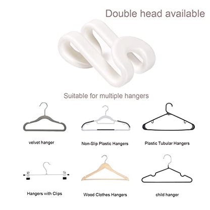 Mlici 60 Pc Space Saving Hanger Connector Hooks for Closet Organizer, White - color: White
