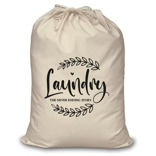 Mayatra's Cotton Laundry Bag for Clothes - Travel Organizer - Eco-Friendly 100% Pure Cotton Drawstring Bag - Large Size - Hanging Laundry Bag Foldable and Washable (Pack Of 2)