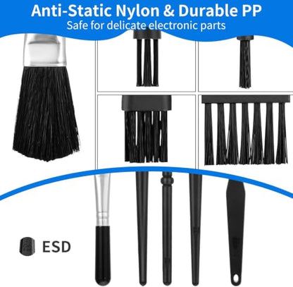 6-Piece Keyboard Cleaning Kit with Keycap and Switch Puller, ESD Brushes