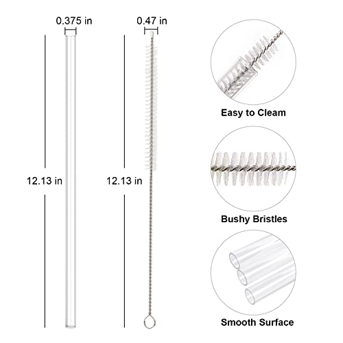 Replacement Straw Compatible with Stanley 40 oz 30 oz Cup Tumbler, 6 Pack Reusable Straw with Cleaning Brush, Plastic, Clear - color: Clear Straw*6, size: For 40oz/30oz