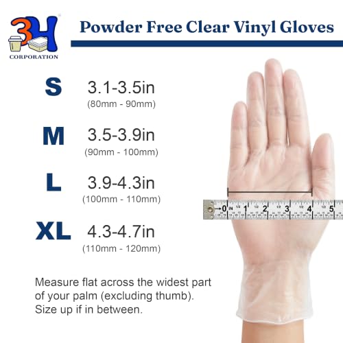 Vinyl Disposable Gloves, Latex Free, Powder Free, Food Safe for Meal Prep, Cooking, Cleaning, Hair Dye - color: Clear, size: 100 - Medium