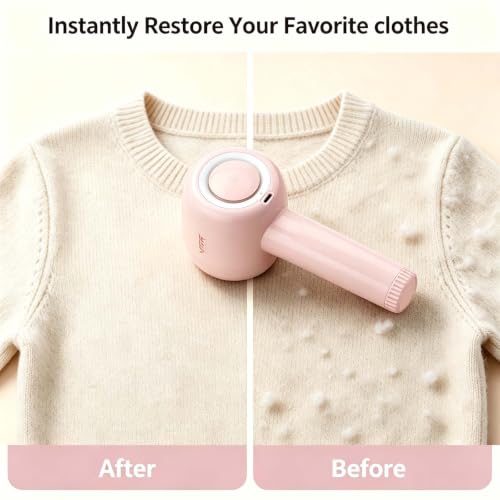 VGR 813 Rechargeable Fabric Shaver,6-Blade Lint Remover,Pink - color: Pink