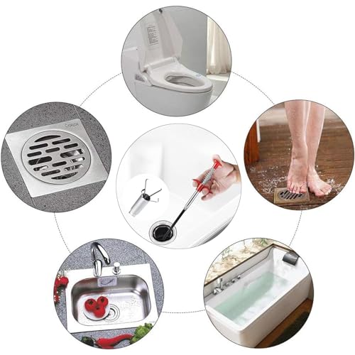 Drain Snake Hair Drain Clog Remover 33 Inch Flexible Grabber Claw Pick Up Reacher Tool - Gutter Cleaning Tools for Home Sink, Bathroom Tub,Drain, Toilet, Tight Spaces - style: 33 IN