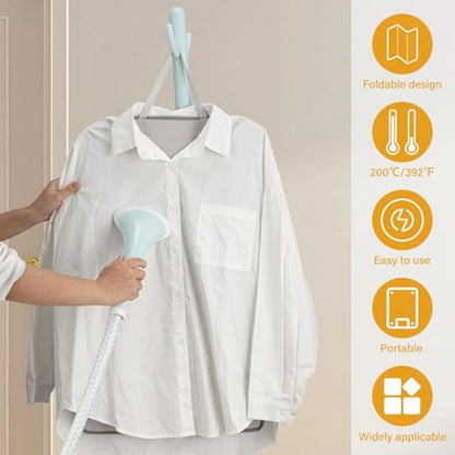 Steamer Board for Clothes with Garment Steamer Ironing Gloves,Stand for Steaming Clothes,Steamer Pad,Hanging Ironing Board,Steamer for Clothes,Hanging Steam Iron Pad