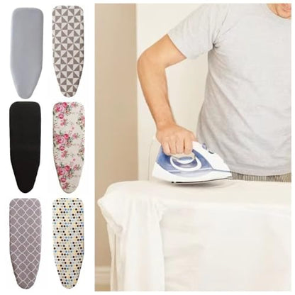 Board Cloth, Heavy Heat Resistant Ironing Board Cover, Universal Drawstring Ironing Board Pad Protector Cover Laundry Supplies(90x30cm-Style E) - color: Style E, size: 90x30cm