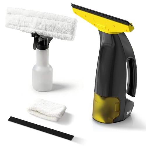 Window Vacuum Squeegee Cordless, Electric Window Cleaner Kit with 11" Squeegee Blades, 2000Pa Vacuum Squeegee with 45min Battery Life & 200ml Water Tank, Suitable for Windows, Mirrors