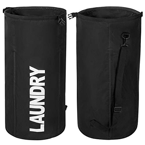 WOWLIVE Backpack Laundry Bag for College, Collapsible Hampers for Laundry - color: Black