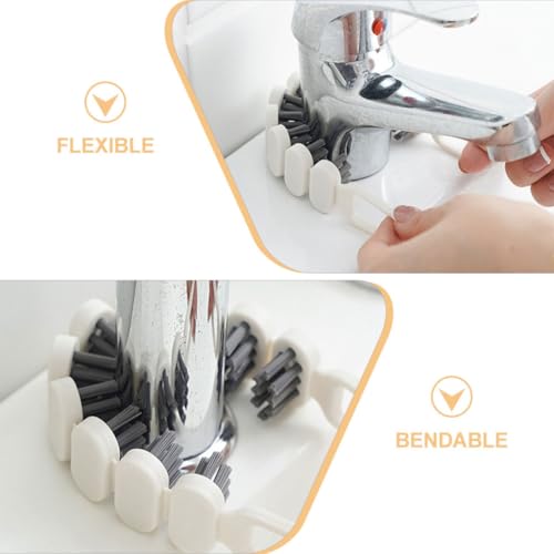 2pcs Bendable Crevice Cleaning Brush Set for Kitchen and Bathroom, Multi-use Metal Surface Scrubbers, Reusable Narrow Gap Brush for Corners and Hard-to-Reach Areas