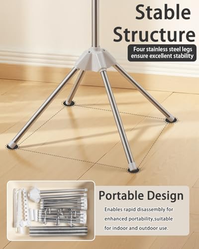 Foldable Clothes Drying Rack, 3 Tier Portable Laundry Drying Rack - size: 3-Tier