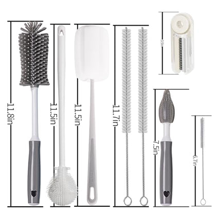 Bottle Cleaner Brush Set - 8 Pack Bottle Brushes for Cleaning