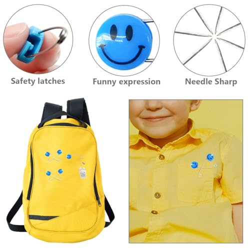 50 PCS Safety Pin 53mm/2.1in Baby Diaper Pins for Cloth - Plastic Head, Stainless Steel With Locking Closures - Nappy Pins for Crafts (XL/Blue) - color: Blue
