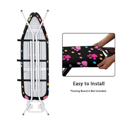 Flashideas Dog Paw Prints Ironing Board Cover and Pad- 52" x 13" Iron Board Cover Fits Standard Size, Iron Board Cover Accessories - color: Dog Paw Prints 1