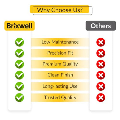 Brixwell Patio Door Roller Assembly, Aluminum Housing, Mill Finish, White Nylon Wheel, 1-21/32" Wheel Diameter, 2-17/32" Length, 1" Width, 1-9/16" Height for Sliding Patio Doors