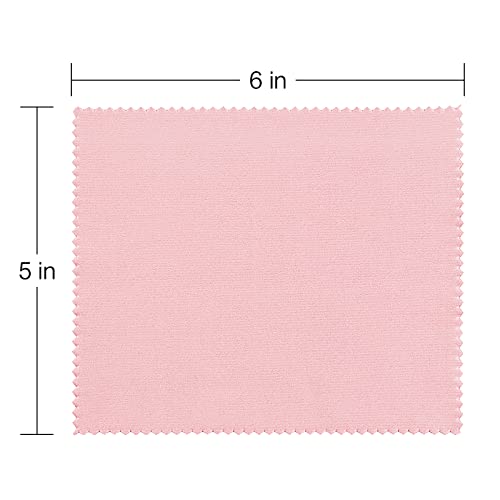 Eyeglass Cleaning Cloth Glasses Cleaner 12Pack Microfiber Lens Cleaner Eyewear Sunglass Wipes for Glass Jewelry Screen Camera Lint Free Thick 5x6 Inch (Pink, 5x6) - color: Pink, size: 5x6