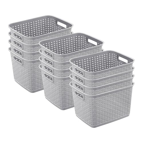 Sterilite Tall Weave Basket Bin for Clothing and Laundry Storage, 12-Pack - size: 12 Pack