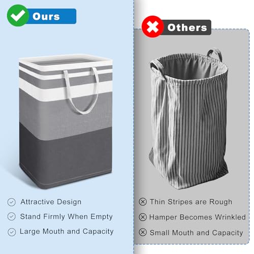 2-Pack Large Laundry Bag, Waterproof,Collapsible Tall Clothes Hamper with Extended Handles for Clothes Toys in the Dorm and Family,NO have Wire frame！ not stand up!
