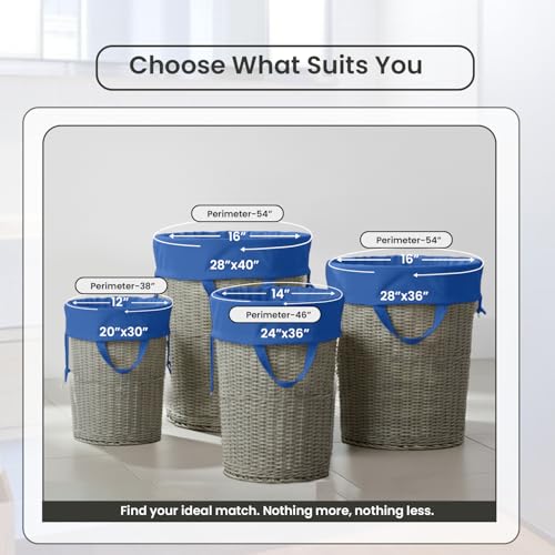 LFH Home Cotton Rich Canvas Large Laundry Bag with Handle, Heavy Duty Drawstring Closure Washable Laundry Bags, School Travel, Home, Hotel, College Dorm, Organizer Sack, Toys Clothes 24x36-Sky Blue - color: Sky Blue, size: 24”x36”