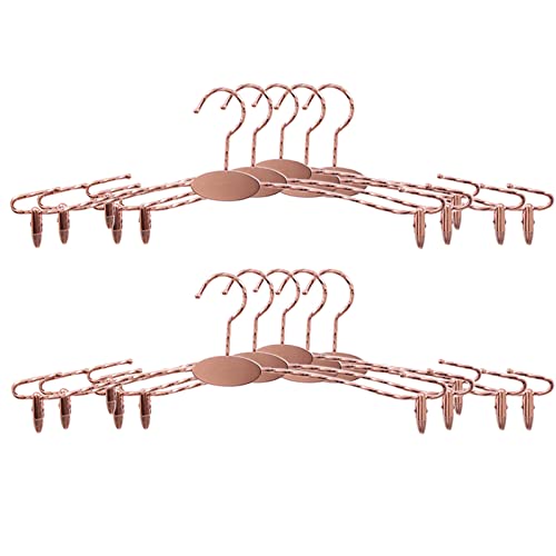 Metal Underwear Bra Rack, Durable Pants Clothes Hangers with Clips,for Lingerie Shop Display, 10pcs (Rose Gold-B2) - color: Rose Gold-b2