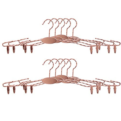 Metal Underwear Bra Rack, Durable Pants Clothes Hangers with Clips,for Lingerie Shop Display, 10pcs (Rose Gold-B2) - color: Rose Gold-b2