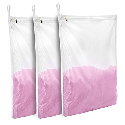 GOGOODA 3 Pack Delicates Laundry Bags, Fine Mesh Wash Bag with Hanging Loop - size: 3 set (3 Small)