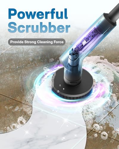 HOTO Cordless Electric Spin Scrubber, 6 Brush Heads, for Bathroom, Tile