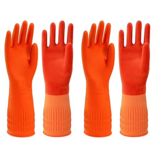North Tower Kitchen Washing Room Gloves Fleece Lined 15",2 Pairs Middle - size: Medium（38cm）