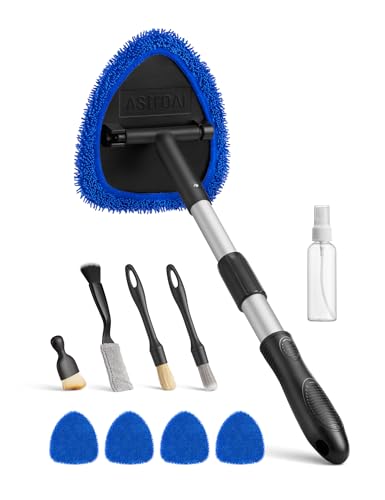 AstroAI 8pcs Windshield Cleaner Tool & Car Interior Detailing Kit - style: with 4 Detailing Brushes