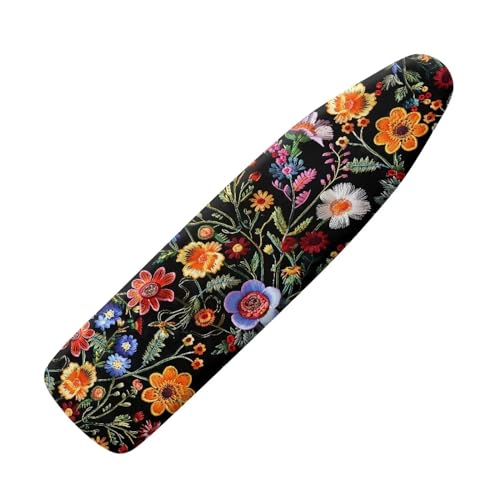 Colorful Flower Ironing Board Cover, Standard Size 15x54 Inch with Elasticized Edges, Heat Resistant Ironing Board Covers Soft Fabric - color: Colorful Flower