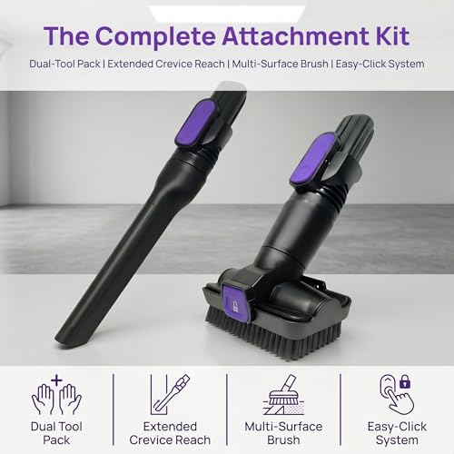 JEDELEOS Crevice Tool Brush Replacement Parts for Shark Pet Cordless Stick IX141 IZ162H IZ163H IZ362H IZ562H IZ140 IZ142 UZ145 Removable Two-in-one Tool Brush Attachments for D-Shaped Vacuum