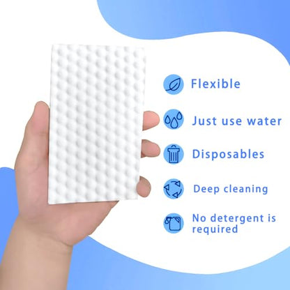 Convex Point Melamine Eraser Sheets, 50 Count
