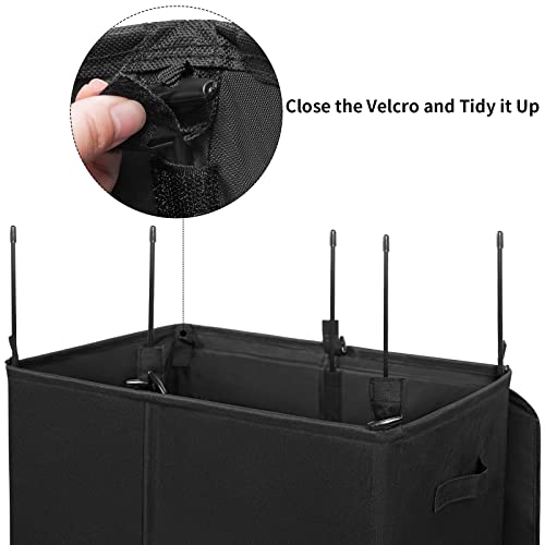 WOWLIVE 140L Double Laundry Hamper 2 Section with Lid and Removable Bags - color: Black, size: 140l (23.6x 13.8x 25.6 Inches)