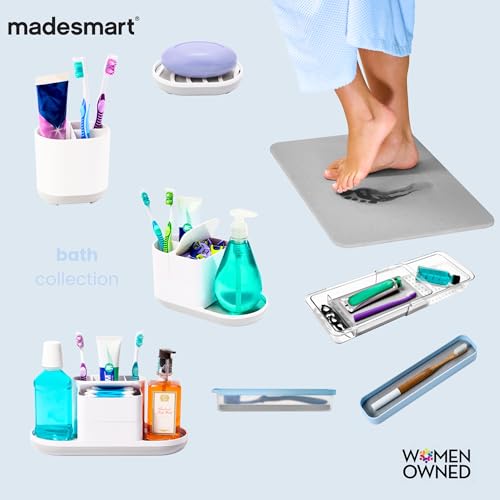 madesmart Large Shower Tote with Soft Grip Handle, Blue - color: Blue, size: Large