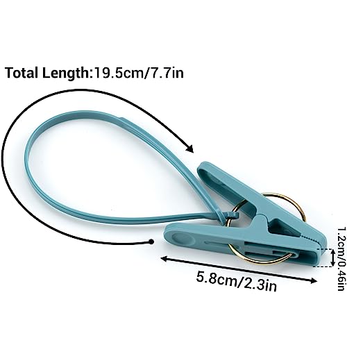 24 Pack Clothes Pins Clothes Peg Clip Pins with Plastic Rope for Clothesline Multicolor Drying Clothing Clips Hooks Windproof Clothes Hanger for Hanging Socks Hats Pants Bras Underwears Towel Photo