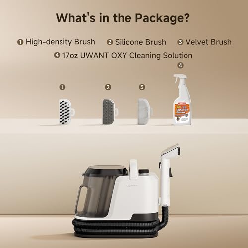 Uwant 18Kpa Carpet Cleaner Machine with Pet Pro Cleaner&Tools Set of 1 - color: White-Cappuccino